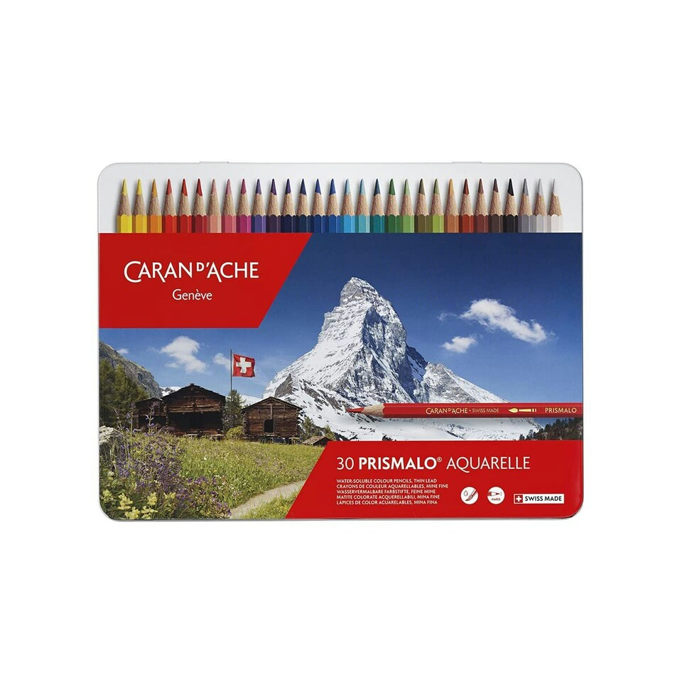 Caran d'Ache - Tin of 30 Prismalo Aquarelle Pencils