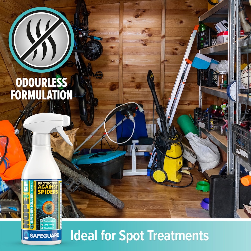 image 1 of NOPE Spider Killer Spray Repellent - Contact Killer. For all types of Spiders. Odourless for Indoor and Outdoor use - 500ml