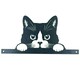 image 1 of Black Metal Peeking Cat Silhouette with Fixing Plate Garden Ornament Gift