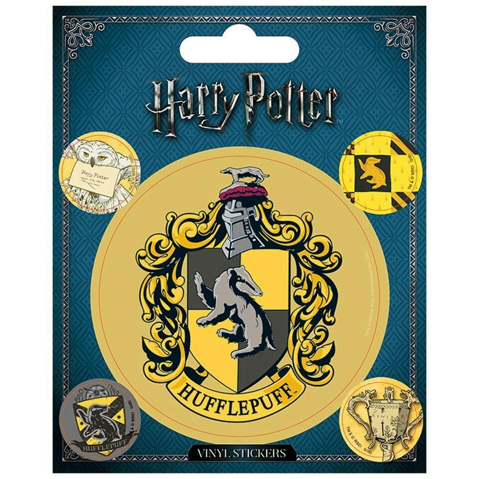 image 1 of Harry Potter Hufflepuff Stickers - Yellow - One Size