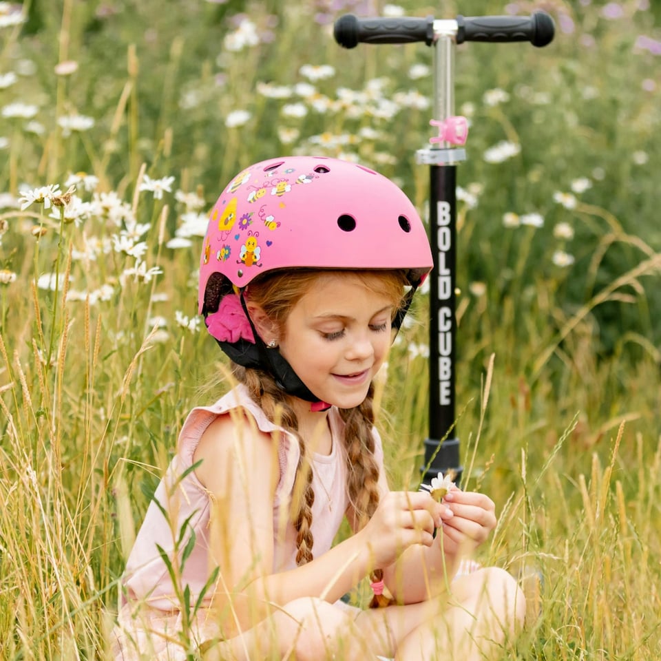 image 1 of BOLDCUBE x Bee Garden Pink - Kids Helmet