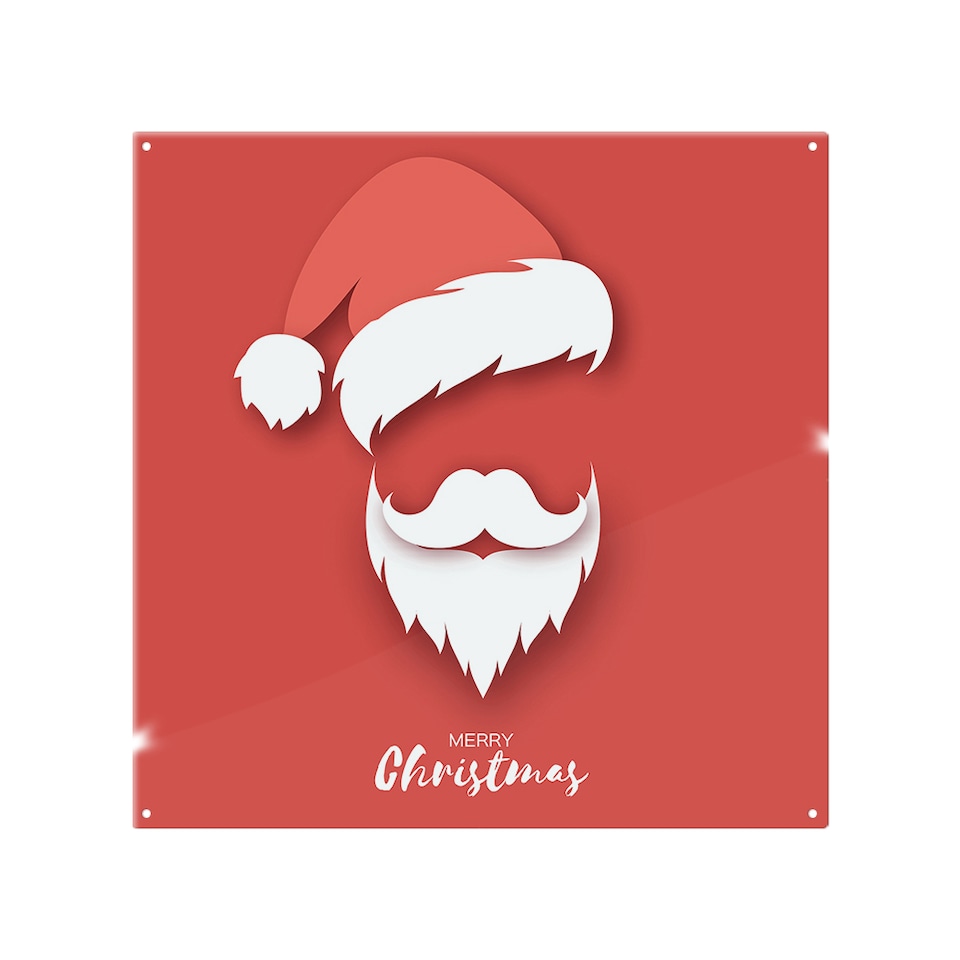 image 1 of Santa Claus Hat And Beard Dining Splash Back | White