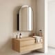 image 7 of HOMCOM Bathroom Mirror Cabinet with Mirror Arched Wall Cabinet Black | Black | Black | 50 x 12 x 76 cm
