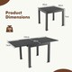 image 2 of COSTWAY Patio Dining Table 80-160cm 4-6 Person Grey