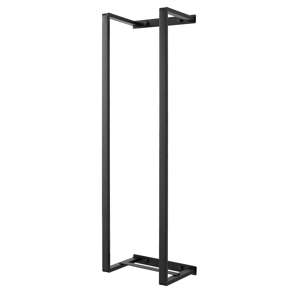 image 1 of House of Home Wall Mounted Black Stainless Steel Double Bar Towel Rail for Bathroom & En-Suite Storage