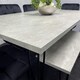 image 8 of Grey Dining Table with Hairpin Legs, Bench & 4 Black Velvet Chairs Set for Kitchen & Dining Room Grey