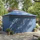 image 8 of Outsunny 3 x 4 m Outdoor Garden Gazebo with UPF50+ Double Roof, Dark Blue