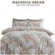 image 2 of VELVETIO Magnolia Dream Printed Duvet Cover Set Reversible Polycotton Easy Care Beddings Pink | Blush Pink | King