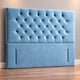 image 3 of Floorstanding Headboard Sky Blue Plush Chesterfield 6FT Superking  54inch High