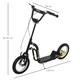 image 7 of HOMCOM Kids Stunt Scooter, Teen Push Scooter with 12" Rubber Wheels, Adjustable Handlebar Height, Dual Brakes, for 5+ Years Old Black