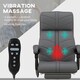 image 4 of Vinsetto High Back Vibration Massage Office Chair, Heated Reclining PU Leather Computer Chair with Footrest, Grey