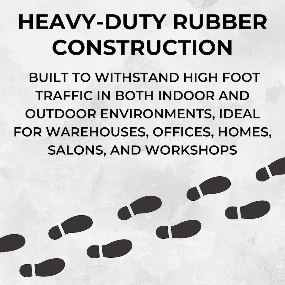 image 1 of Heavy Duty Rubber Scraper Door Mat - 8mm - 140cm x 85cm