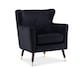 image 1 of Velvet Black Alessia Accent Chair