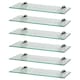image 1 of Harbour Housewares Floating Glass Shelves - Clear - 50cm - 6 Pack - Wall Storage Clear