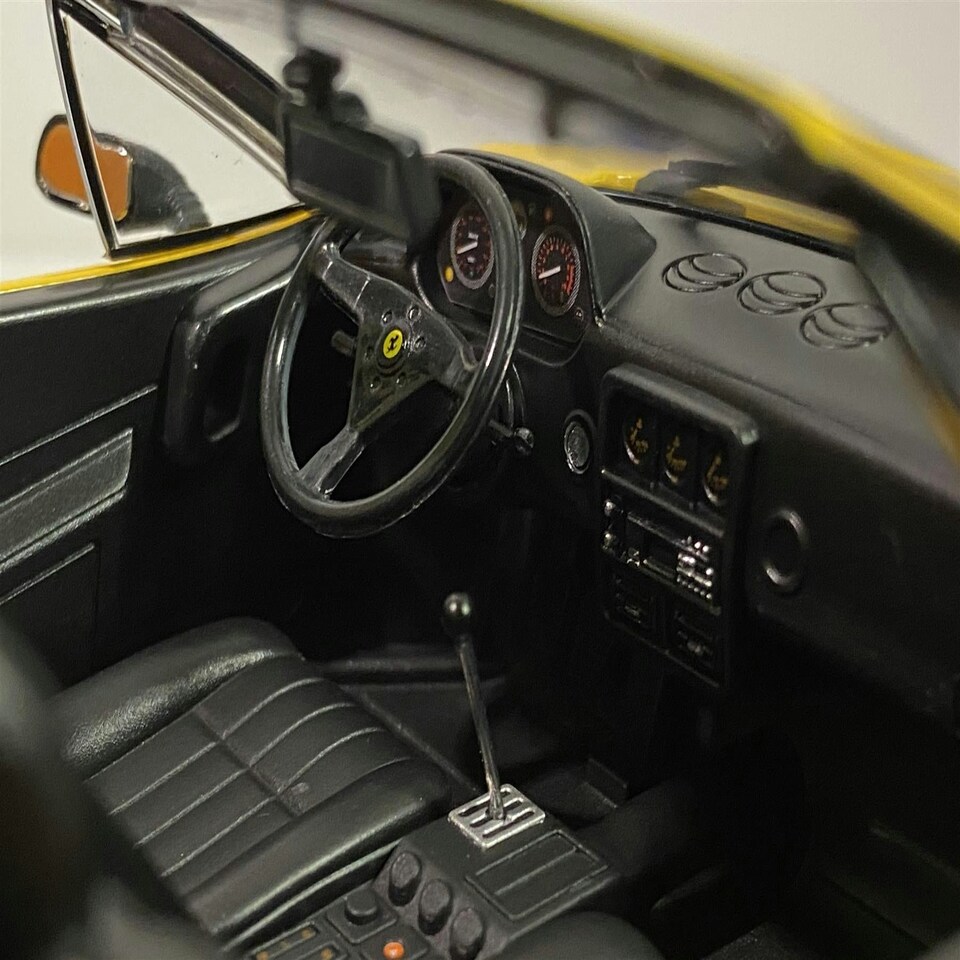 image 1 of 1985 Ferrari 328 GTS Yellow 1:18 Scale KK Scale 180552