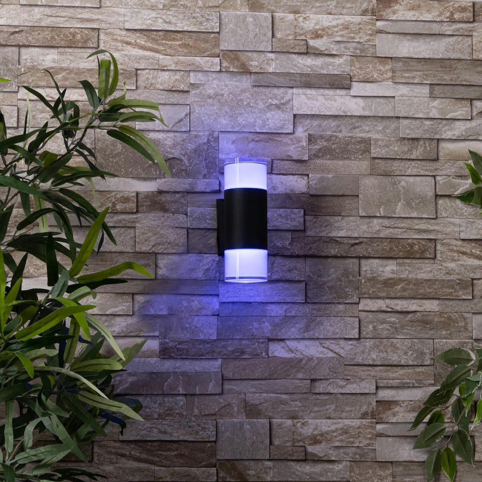 image 1 of BHS Romero Outdoor Wall Light, Black