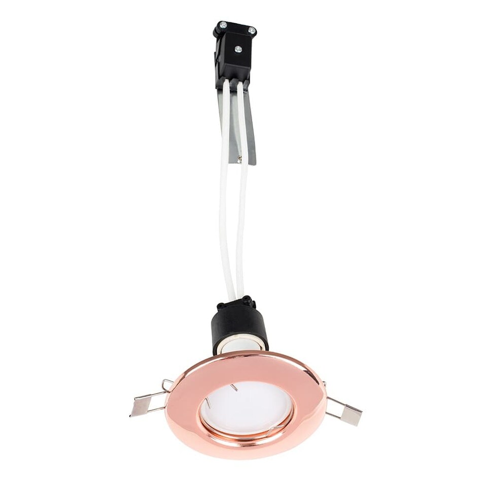 image 1 of ValueLights Downlight Fixed Copper Ceiling Light Fitting Single Pack