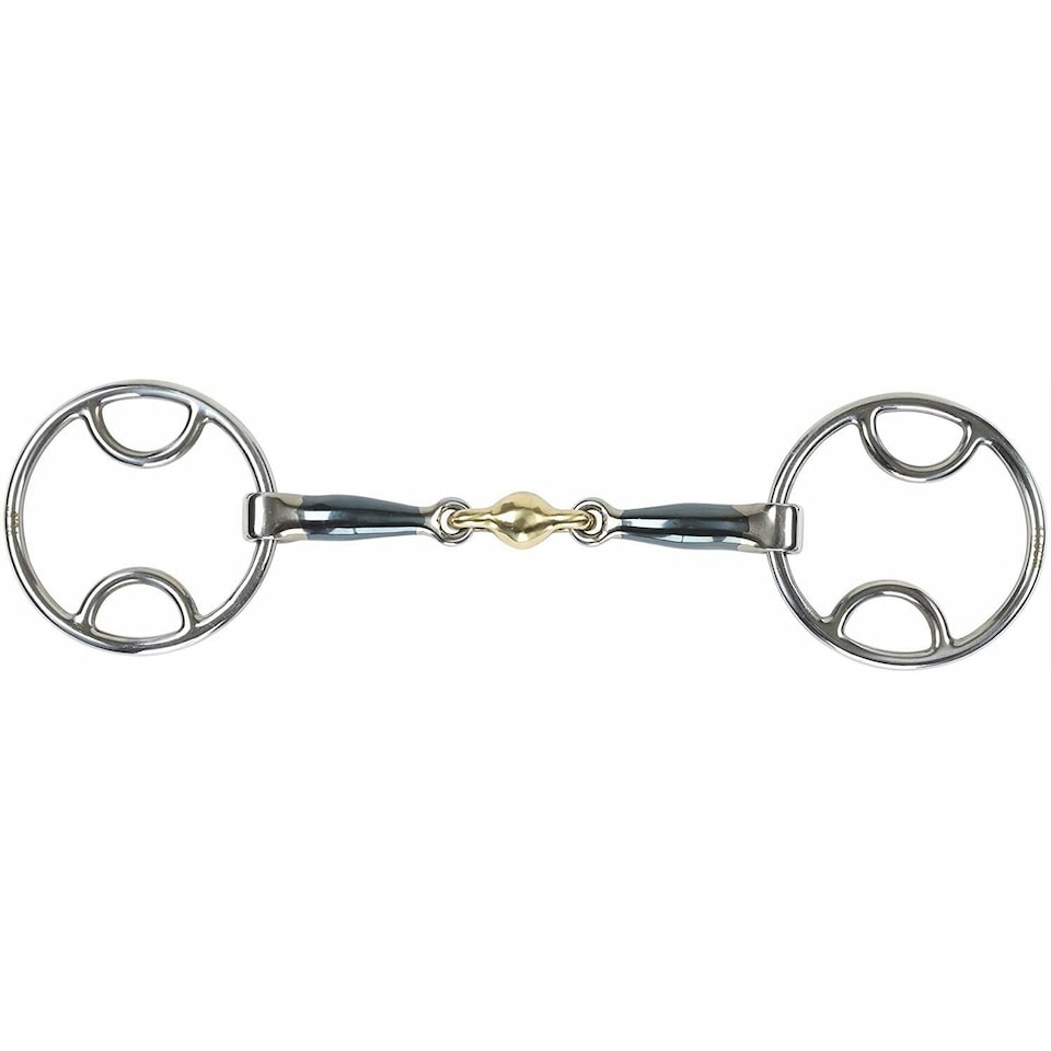 Shires Sweet Iron Lozenge Horse Bevel Bit - Blue - 5in