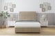 image 2 of Sloomy Lancaster Almond Coniston Divan Bed Base No Drawers With 26 Inch Strutted Headboard & 12 Inch Matching Footboard | Cream | Almond | King | 1