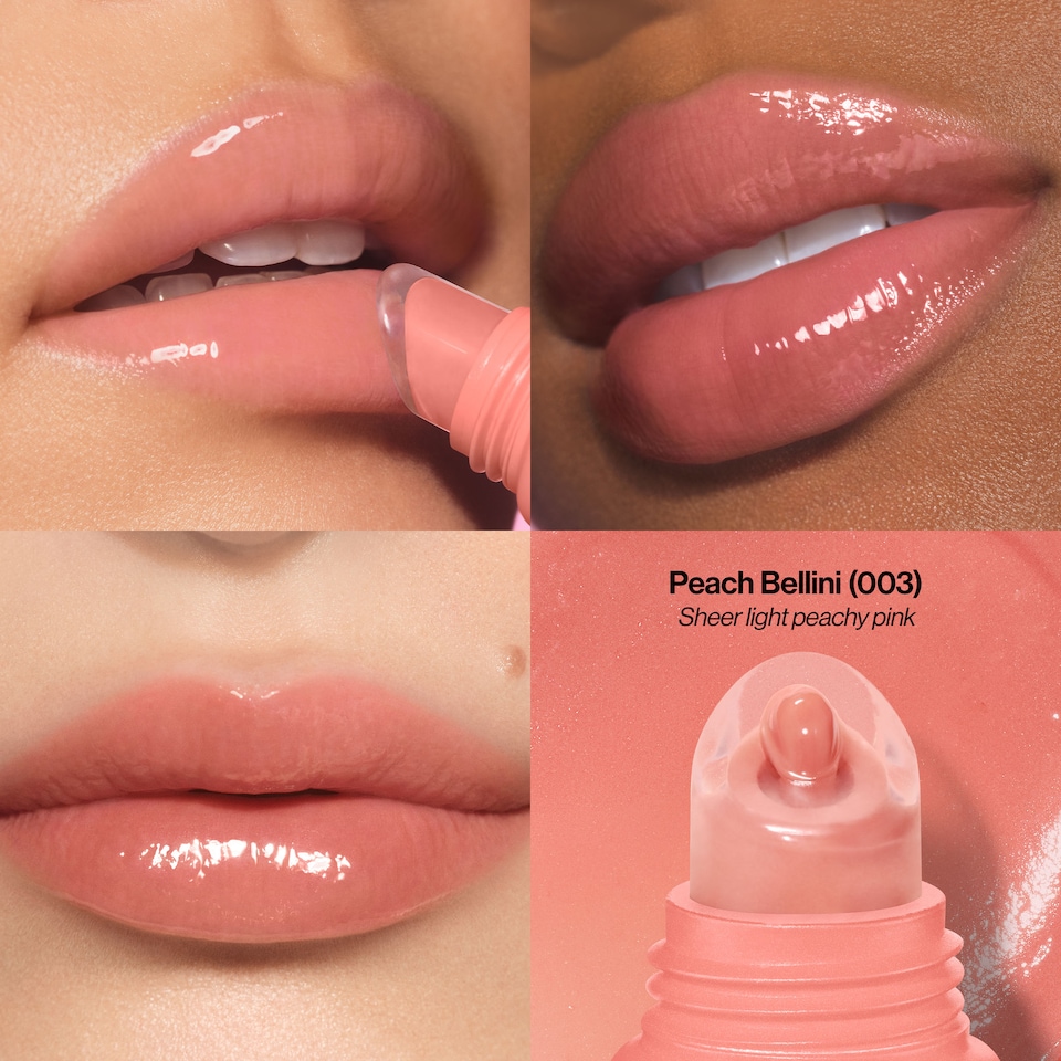 image 1 of Revlon Glimmer Lip Treat Balm & Mask, Peach Bellini Hydrating Peptide Lip Balm