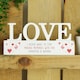 image 2 of Personalised Red Hearts Wooden Love Ornament