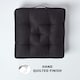 image 4 of Homescapes Black Faux Suede Armchair Booster Cushion Black