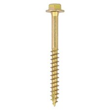 Timco - Advanced Coach Screws - Hex Flange - Yellow (Size 12.0 x 130 - 25 Pieces)