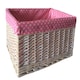 image 1 of Extra Large Pink Spotty Lined Storage Basket | Pink | Pink