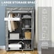 image 4 of HOMCOM Fabric Wardrobe w/ Shelves Hanging Rail Foldable Closets