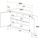 image 9 of MDA Designs CORVUS Corner-Friendly Gloss White Contemporary Cabinet with White BeamThru Glass Doors for Flat Screen TVs up to 50" with 16 Colour LED Lights White