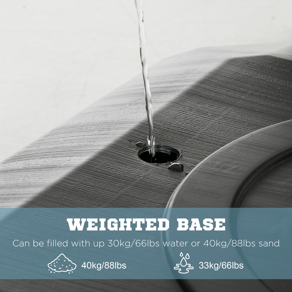 image 1 of SPORTNOW Adjustable Basketball Hoop with Weighted Base, 2.4-2.9m, Black