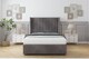 image 1 of Sloomy Falcon Slate Naples Divan Bed With Mattress 2 Drawers Footend With 54" Wingback Headboard 4'6 Double | Grey | Slate | Double | 1