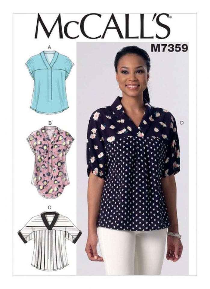 image 1 of McCall's 7359 Paper Sewing Pattern – Women’s Top, Sizes Zz (L–XL–XXL), Easy