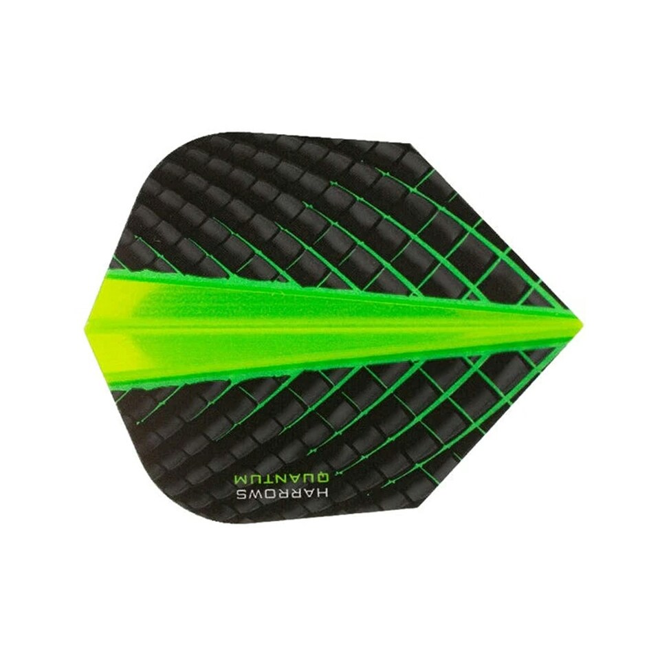 image 1 of Harrows Quantum Dart Flights - Black/Green - One Size