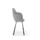 image 3 of Claudia Art Deco Dining Chairs (Pack of 2) - L52 x W44 x H84.5 cm - Grey Grey