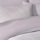 image 2 of OHS Stripe Embossed Duvet Cover and Pillowcase Bedding Set, Double - Grey