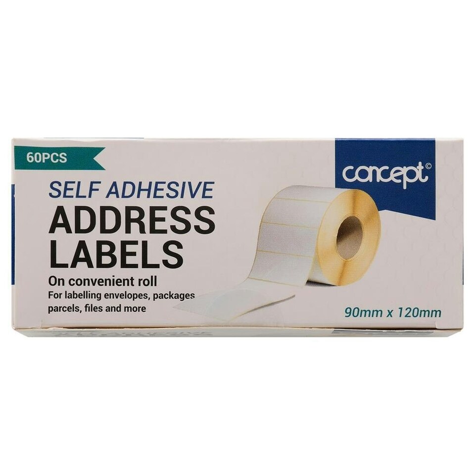 image 1 of Roll of 60 90 x 120mm Super Size Address Labels by Concept
