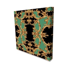Golden baroque and chain (Canvas Prints) 116cm x 116cm
