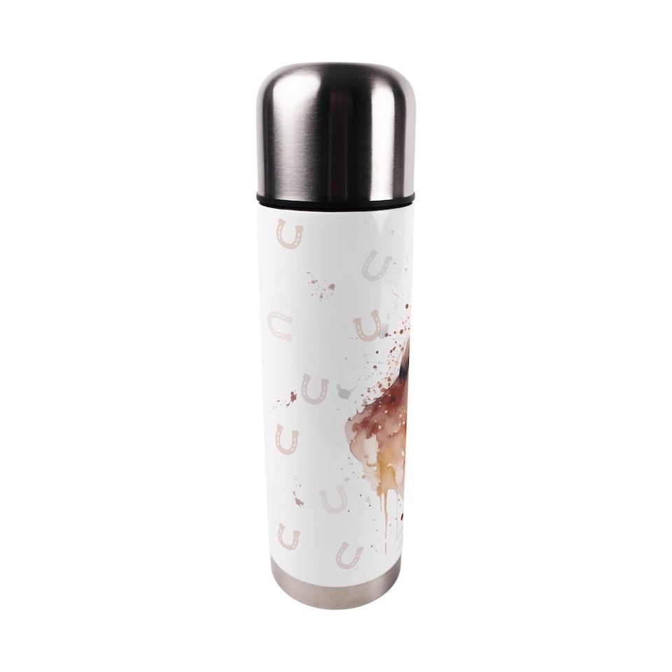 image 1 of Watercolour Horse Large Reusable Thermal Flask