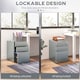 image 3 of Vinsetto 3-Drawer Mobile Filing Cabinet, Steel Lockable File Cabinet for A4, Legal, Letter, Compact Under Desk Storage Unit with Pre-Assembled Body Except Wheels for Home Office, 39 x 48 x 59cm, Grey