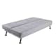 image 4 of Double Sofa Bed Folding Chair Armrests Grey Crushed Velvet Metal Legs Couch