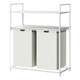 image 1 of Neo White Laundry Basket Hamper With 2 Shelves White