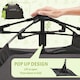 image 4 of PawHut Foldable Dog Cat Tent with Water-Resistant Oxford Cloth, Carry Bag Green