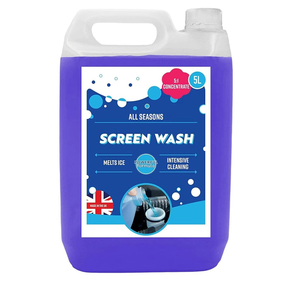image 1 of 1 x 5L Concentrated Formula Blue Vehicle Screen Wash For All Seasons