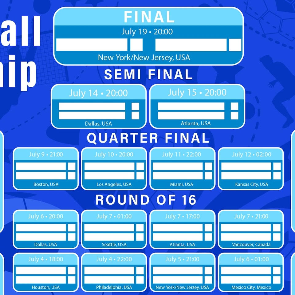image 1 of World Football Championship Cup 2026 A0 Fixture Wall Chart