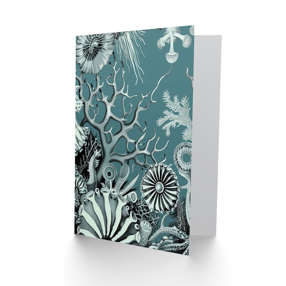 image 1 of Coral Reef Life Aquatic Landscape Design Him Her Birthday Card