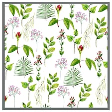 Selection of laves & flowers (Picutre Frame) Grey | XS