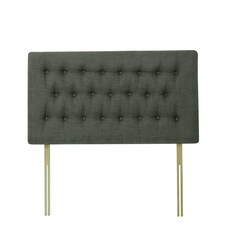 Lona Charcoal Linen Headboard King Size N/A