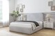 image 2 of Sloomy Belvoir Silver Naples Bed Frame With Mattress With 45" Upholstered Headboard 2'6 Small Single