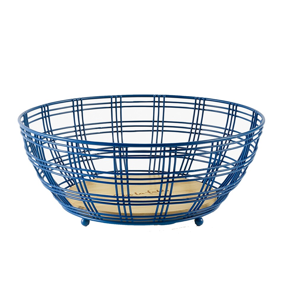 image 1 of Sur La Table Colour Me Happy Blue Fruit Bowl